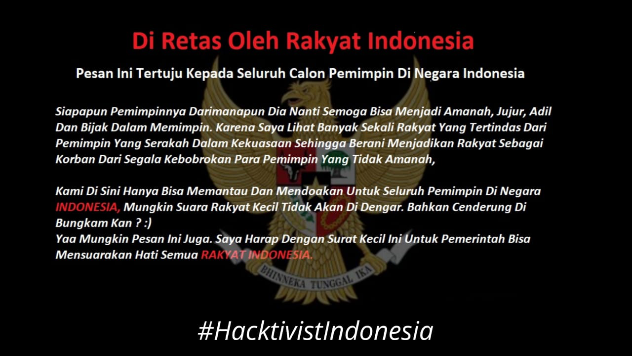 DIRETAS OLEH RAKYAT INDONESIA #HacktivistIndonesia